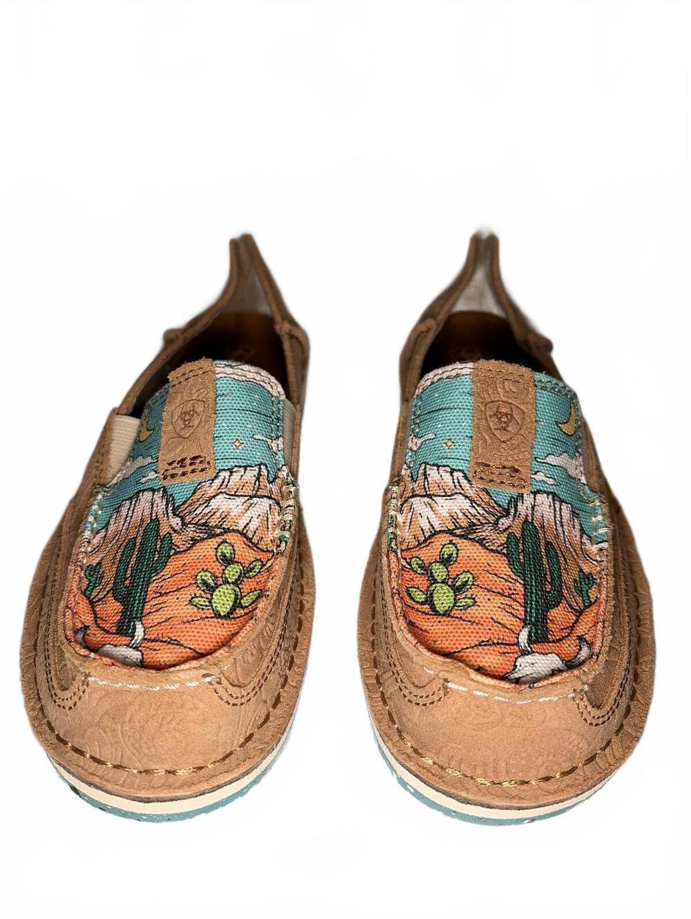 Ariat Cruiser Arizona Skies Novelty Cactus Slip On Desert Art Western Boho 6.5